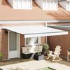 Manual Retractable Awning vidaXL White 400x300 Cm 3330627