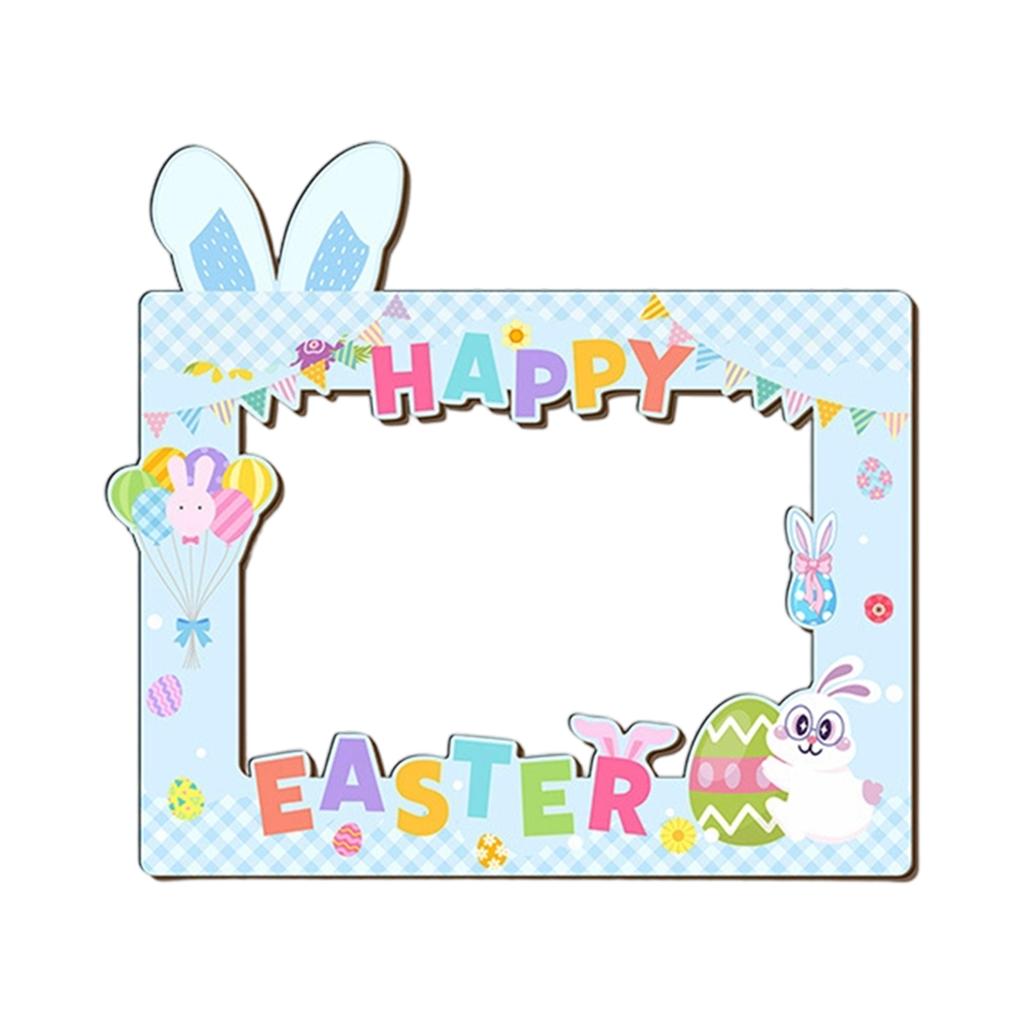 Easter Theme Wooden Photo Frame Egg Party Photo Props Desktop Creative Decoration Photo Frame