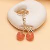 Fashion Delicious Red Cherry Breloc Summer Fruits Cireșe Pandantiv Breloc Pentru Femei Bărbați Bijuterii Geantă Accesorii Cadou