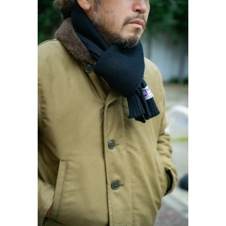 Used THE REAL McCOY S SCARF WOOL-KNIT (NAVY)