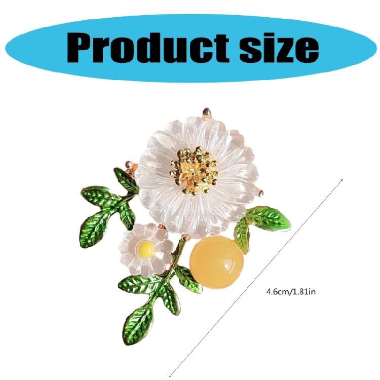 Daisy Flower Brooch Handmade Lapel Pin Jewelry for Jackets Backpack Scarf Hats Clothing Accessories Elegant Accessory