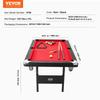 Billiards Table, 6.3 ft Pool Table, Portable Foldable Space-Saving Table, Billiard Table Set Includes Balls, Cues, Chalks and Brush, Black with Red
