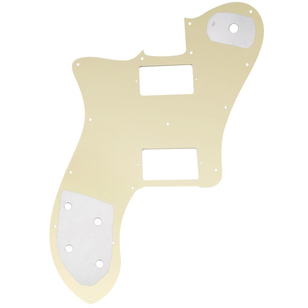 Musiclily Pro 15 Hole Telecaster Pickguard Wide Range 2 Ham Mount for Fender Mexican 72 Tele Deluxe Electric Aged White Pearl 4P Guitar,