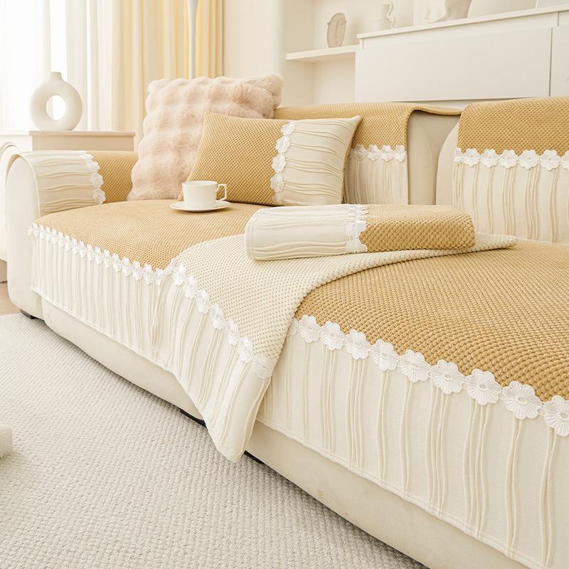 

New French Sofa Cushion Universal Non-Slip Cover Cloth Towel For All Seasons New Leather Sofa Special Cover Seat Cushion 70*70cm