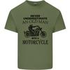 Old Unisex With a Motorcycle Biker Motorcycle Unisexs Light Cotton TShirt