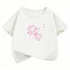 Fashion Summer Spring Flower Love Heart T Shirts Floral Funny Graphic Kids Children's T-shirt Boys Girls Casual Top Tee