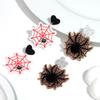 Gotische Spinnennetz Acryl Halloween Ohrringe für Damen 2025 Horror Bunter Anhänger Ohrring Kreativer Party Schmuck Geschenke