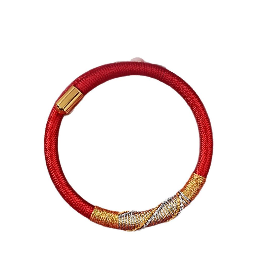 2026 Year of the Horse Red Panlong Knot Hand-Woven Adjustable Rope