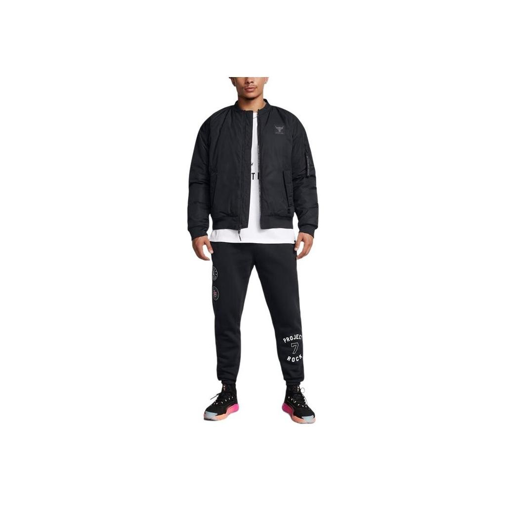 Under Armour Project Rock Woven Training Zip Jacket Men Jackets Black 1387085-001