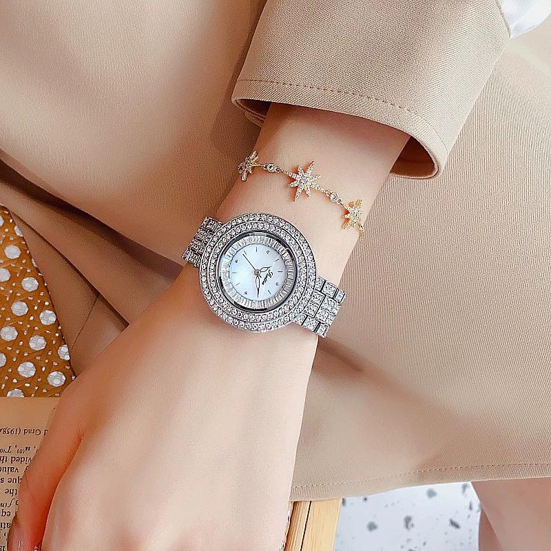 Large Dial Full Diamond Watch Femininity Diamond Steel Belt Women'S Watch 9305 Trade