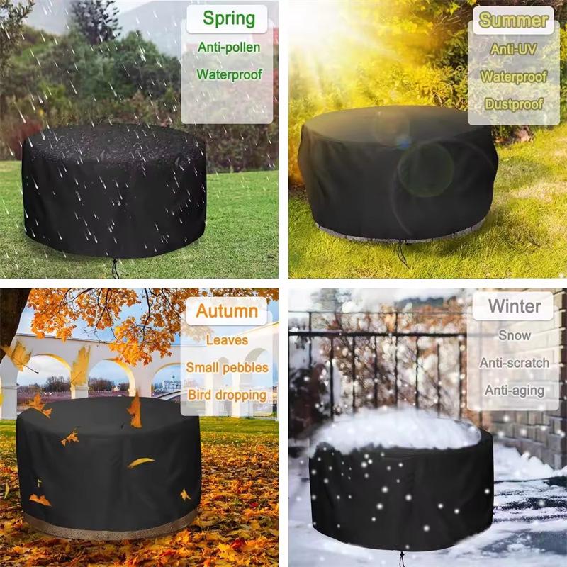 Copertura Universale per Griglia BBQ da Esterno - Impermeabile, Antipolvere, Protezione UV, Copertura per Focolare Rotondo.