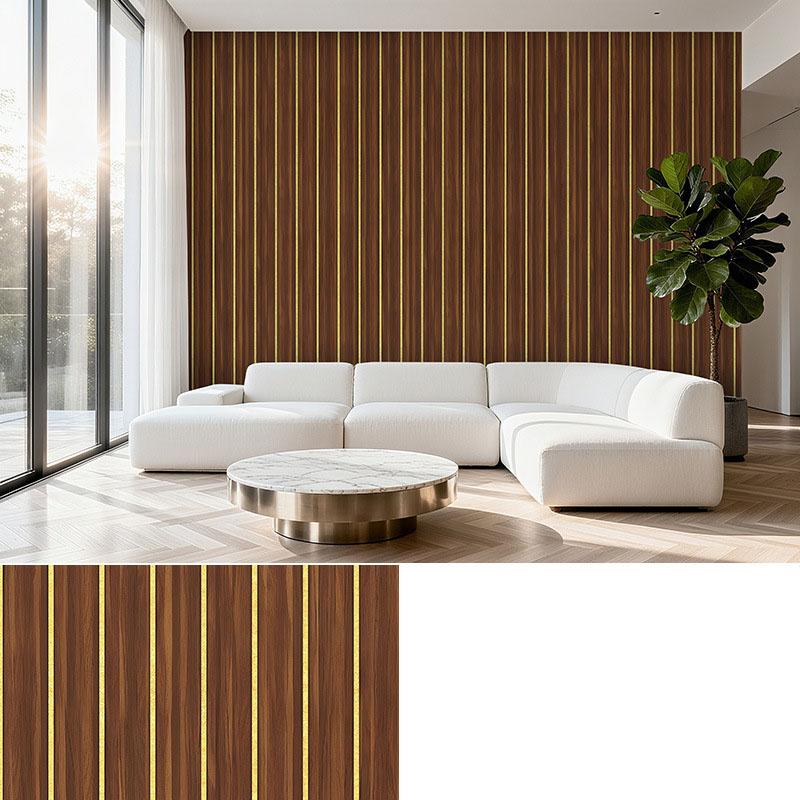 Self Adhesive Grille Wallpaper3D Fluted Wall Panel Sticker, Peel and Stick PVC Wallpaper for Living Room TV Background, Bedroom Wall Decor