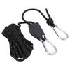 Camping Flaschenzug Seil Verstellbar Reflektierend Abspannleine Zelt Plane Abspannleine mit Metallflaschenzug 5 Meter Seil Schwarz