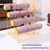 Solid Wood Suede Jewelry Rack and Bracelet Display Stand