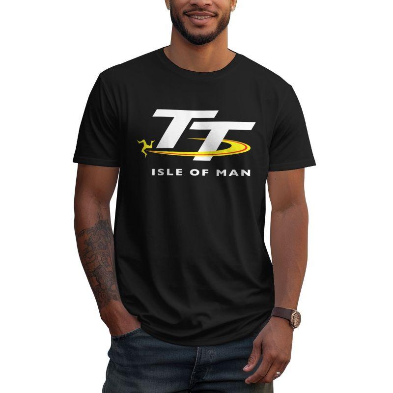 Isle Of Man TT Races Manx Print TShirt Men Cotton Short Sleeve Graphic T Shirts Summer Casual Large Size Tops Tees Streetwear S