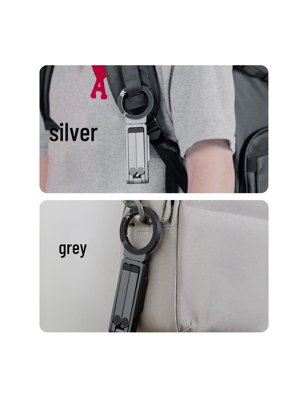 Multi-functional Zinc Alloy Magnetic Phone Holder: Portable, Handheld, Folding, for Live Streaming & Lazy Viewing