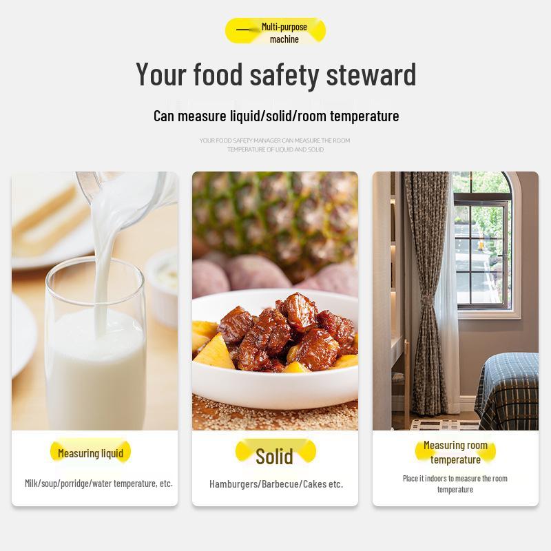 High Precision Folding Probe Thermometer for Food, Baby Bath, Milk, and Baking