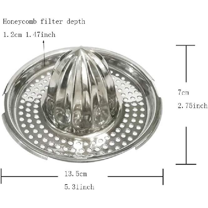 Stainless Steel Lemon Squeezer,Juicer with Bowl Container for Oranges Lemons Fruit Home Made Juice in Kitchen