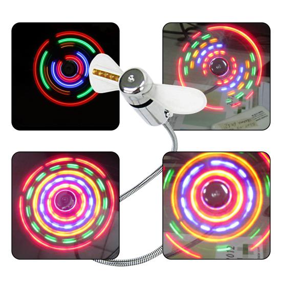 USB Design Desktop ABS Energy-saving Luminous Fan Adjustable Cooling Fan for Dormitory