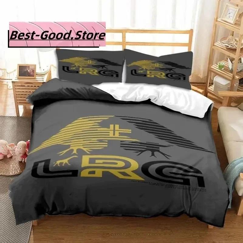 

Comforter 3D Clothing Brand Lrg Logo Bedding Set Printed Bed Set With Bed Soft Single Double Queen Super King Size Comforter (quilt)-EU Single(135*200cm)3pcs