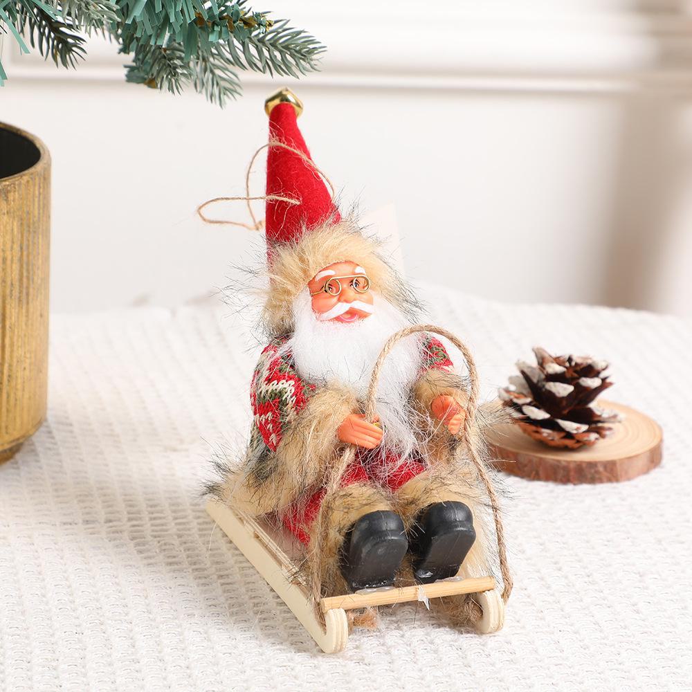 

Кукла-обнимашка в виде рождественской елки 2024 года: Украшения для окон Санта-Клауса Car 19*6.6cm