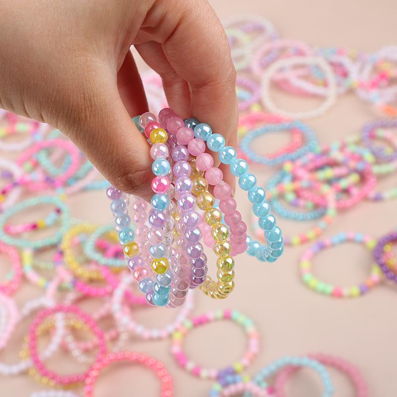 10-50Pcs Colorful Beads Bracelet Kids Girls Birthday Party Favors Goodie Pinata Filler Baby Shower Wedding Guest Treat Gifts