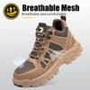 New Men Work Safety Boots Steel Toe Shoes High Top Indestructible Shoes Anti-Smash Anti Puncture Protective Shoes Work Sneakers