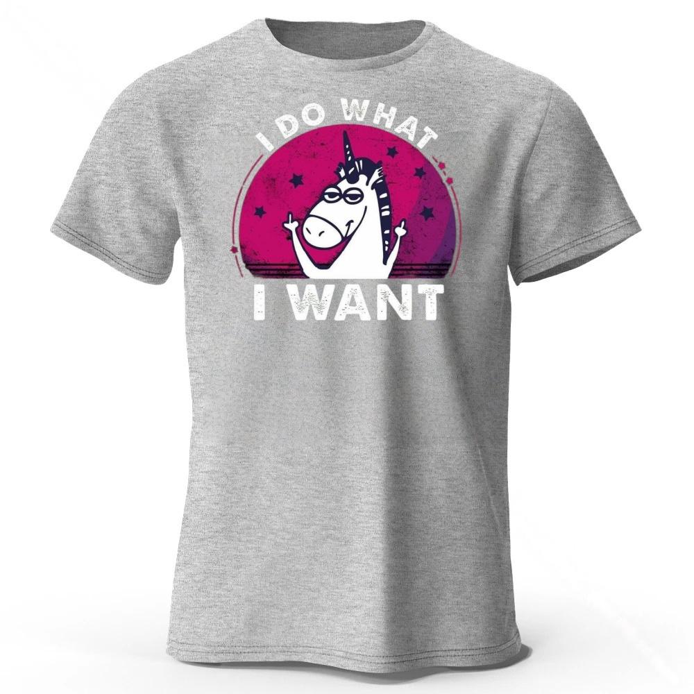 

Trendy and Rebellious Unicorn Cotton Short Sleeved Men s Loose Comfortable Sports T-shirt Street Casual Tops XXL сірий
