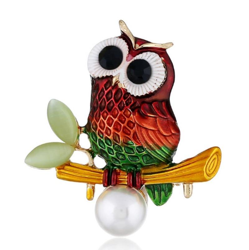 Retro Creative Owl Brooch Cute Kawaii Animal Pin Korean Style Personalized Jewelry Accessories Fashion Party Creative Trend Gift