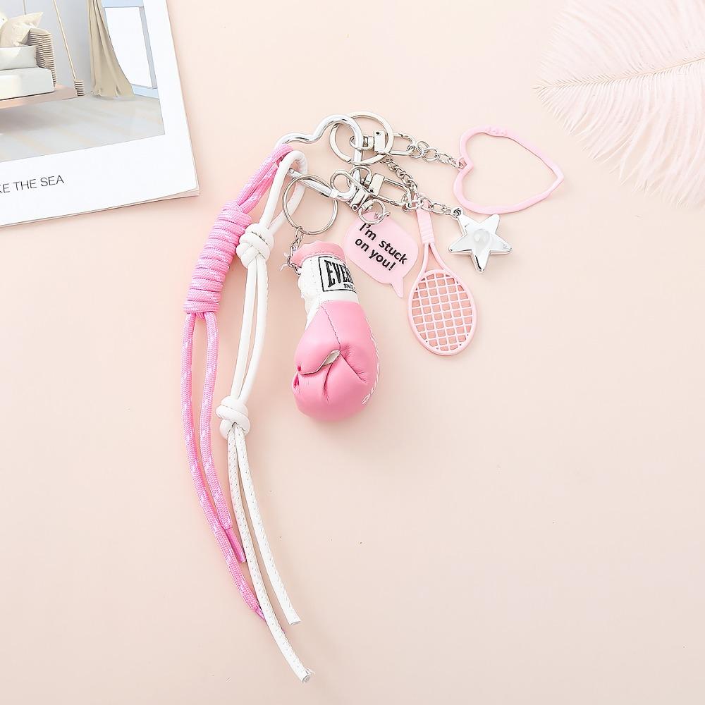 

Badminton Racket Simulation Gloves Keyring Stars Fitness Series Pendant Fitness Prople Style 2