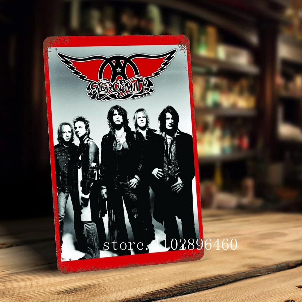 Aerosmith Band Metal Plaques & Signs wall decor Vintage Tin Signs Captain Metal Poster Decor for Bar Pub Club Wall Decoration