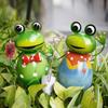 Creative 3D Frog Figurine Metal Animal Miniatures Sculpture Garden Decor Frog Statue  Garden