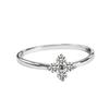 S925 Sterling Silver Clover Zircon tenký prsten Dámský nádherný výklenkový design High Sense Temperament Divoký stříbrný prsten