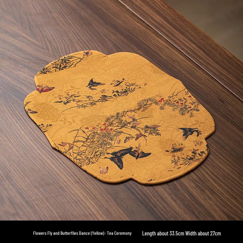 Xiangyunsha Zen-Style Waterproof Double-Sided Tea Mat, High-End Thickened Tablecloth for Dry Brew and Long Tea Tables