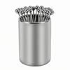 Stainless Steel Pick Holder Set Cylindrical Cocktails Open Top