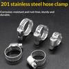 Stainless Steel Hose Clamps 10Pcs Durable Rust Resistant Adjustable Clips for Garden Hose Plumbing Pipeline Fixing DIY Projects