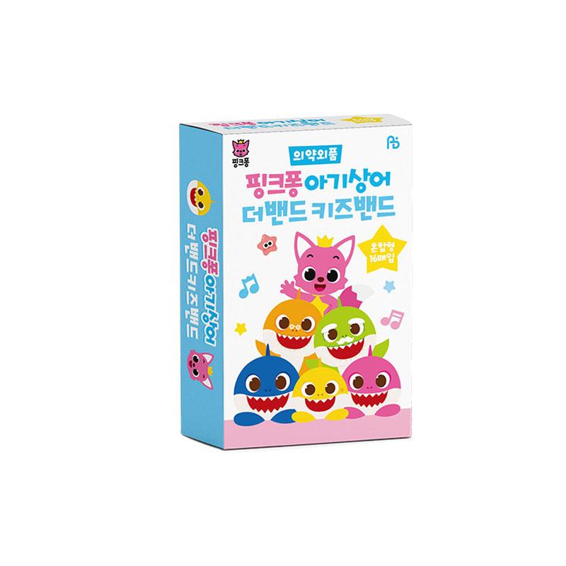 

[Pinkfong] KOREA Kids Band Aid пластырь 1 коробка (16р) Персонажи мультфильма «Акулёнок-бинт» Mixed 1 Box