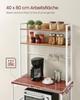 Kitchen Shelf with Mesh Plate, 14 Hooks, 40 X 80 X 170 Cm, Vintage Brown/white