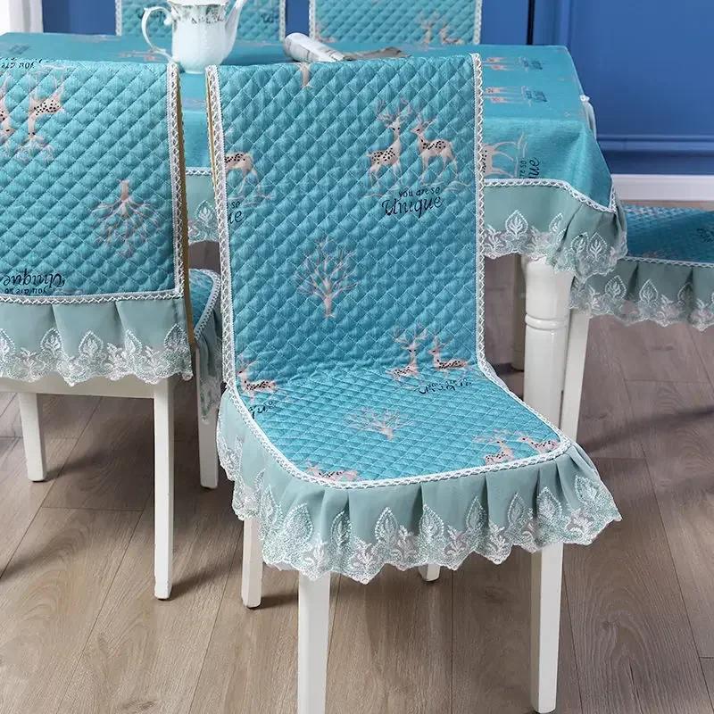 Δαντελένια πλάτη καρέκλας Γραφείο και κάλυμμα καρέκλας Αρχική Ορθογώνιο τραπεζομάντιλο Τέχνη Τραπεζομάντιλο Καρέκλα τραπεζαρίας Ενσωματωμένο μαξιλάρι