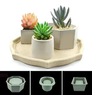 Flower Pot Silicone Mold DIY Concrete Cement Pot Mold Handmade Craft Flowerpot Epoxy Resin Clay Mould Home Decoration