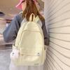 Schoolbag Female Students High School Students Solid Color Backpack