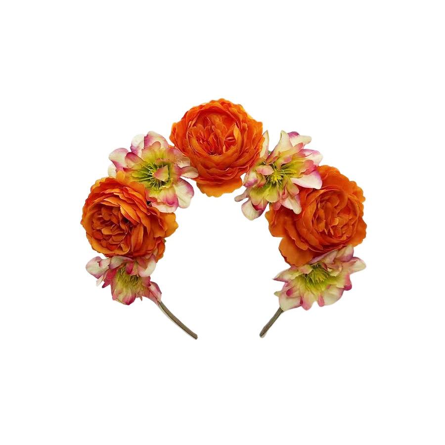 European and American simulated peony flower headbands, super fairy hair accessories, Hawaii beach vacation photo headwear
