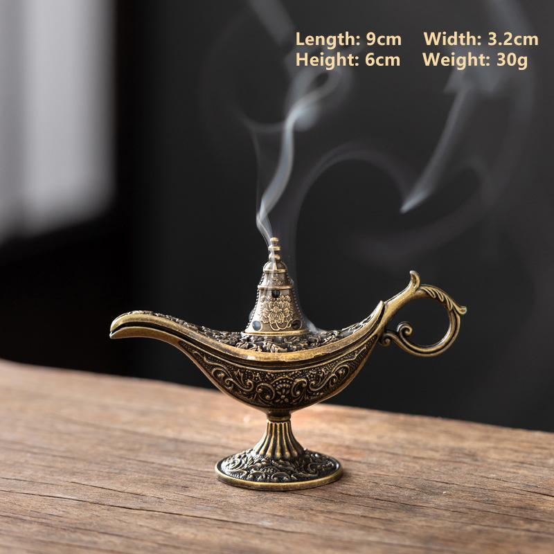 

Лампа в старинном стиле, металлическая курильница для благовоний, ароматизированный подсвечник без запаха, домашний декор, подарок, арабская курильница для благовоний S