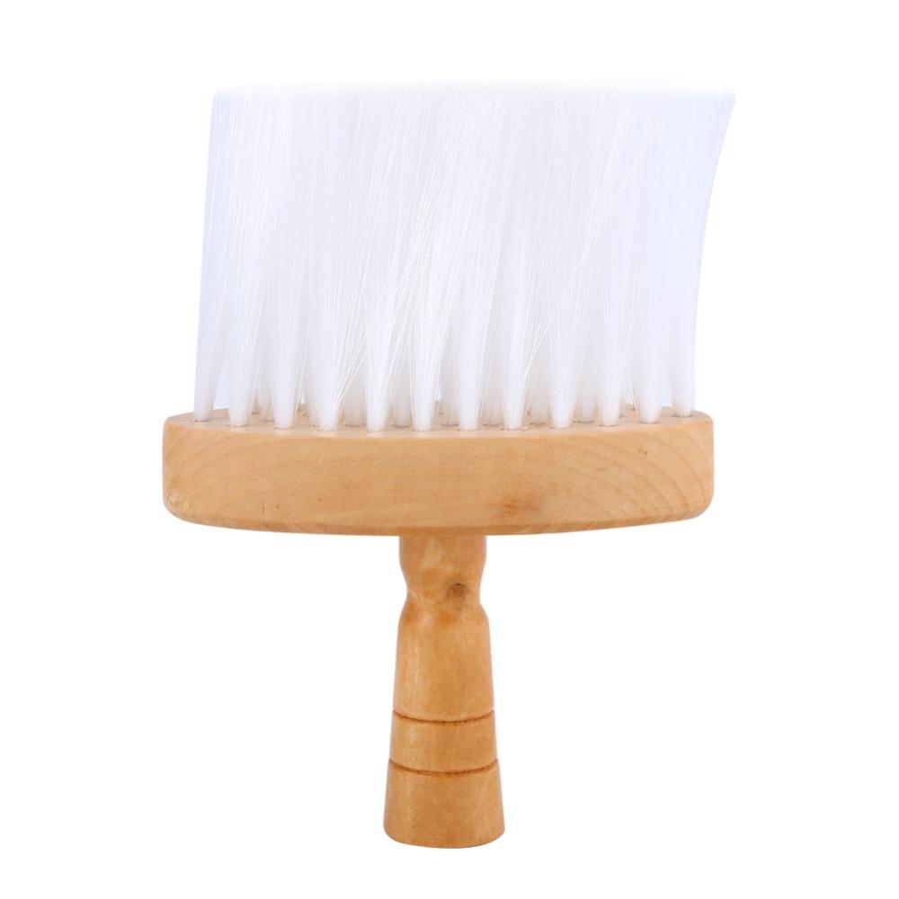 Gentle Hair Duster Brush Wood Handle Hair Cut Brush Hairdressing Cleaning Brush Barber