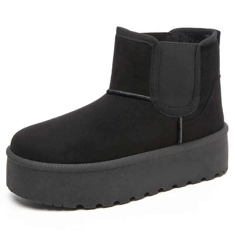 

Легко сочетать с повседневной одеждой. Новые зимние стили с плюшевыми и толстыми сноубутсами. Толстая подошва для усиления противоскольжения. Хлопковая обувь. 41