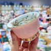 Internally Painted Purple Ceramic Heavy Handle Cup Large Chinese Gongfu Teaware Luxury Personal Tea Bowl for Collection