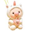 Kawaii Style Pig Doll Cute Cartoon Design Milk Tea Plush Toy Cartoon Pig Plush Toy  Kids Gift