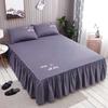 WOSTAR Nordic solid bed sheet cover bedspread summer soft comfort bedding set luxury home textiles single double queen king size