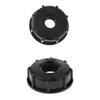 1000 Water Tote Tank Adapter Hose Cap 60mm Coarse Thread Outlet, 1/2inch+3/4inch=2PCS