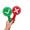 Double-Sided Hold Up The Sign Electronic Hand Held Response Card  Office Party